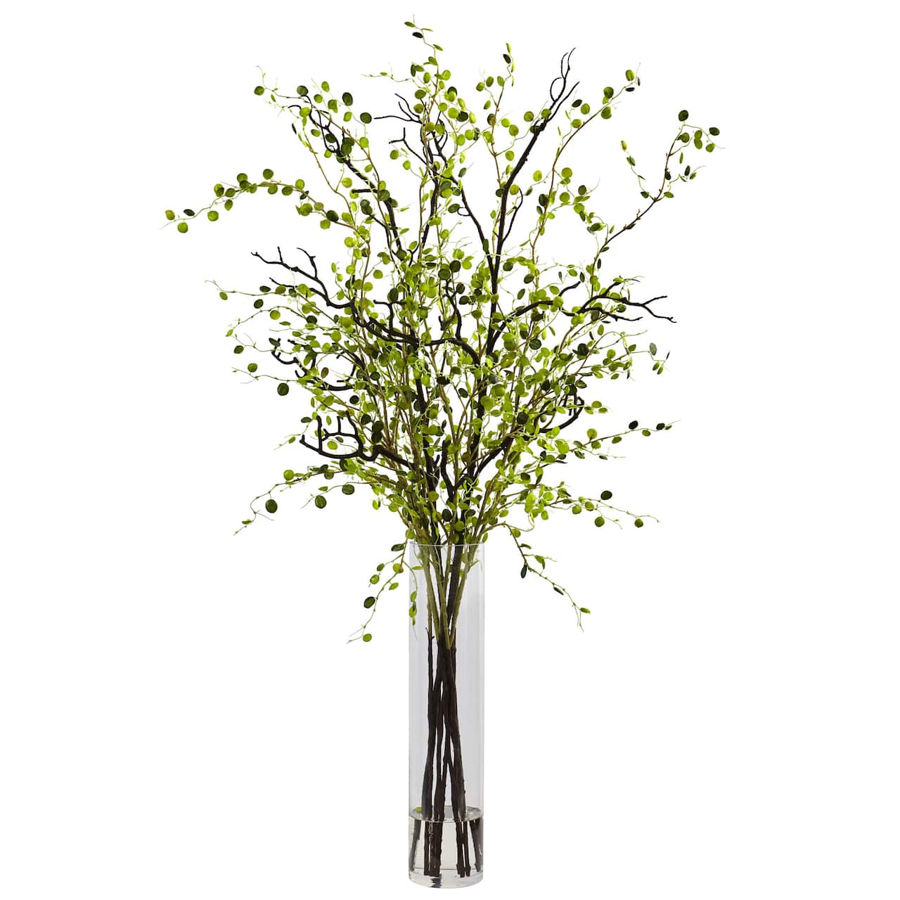 3.5ft. Green Night Willow Arrangement in Glass Vase